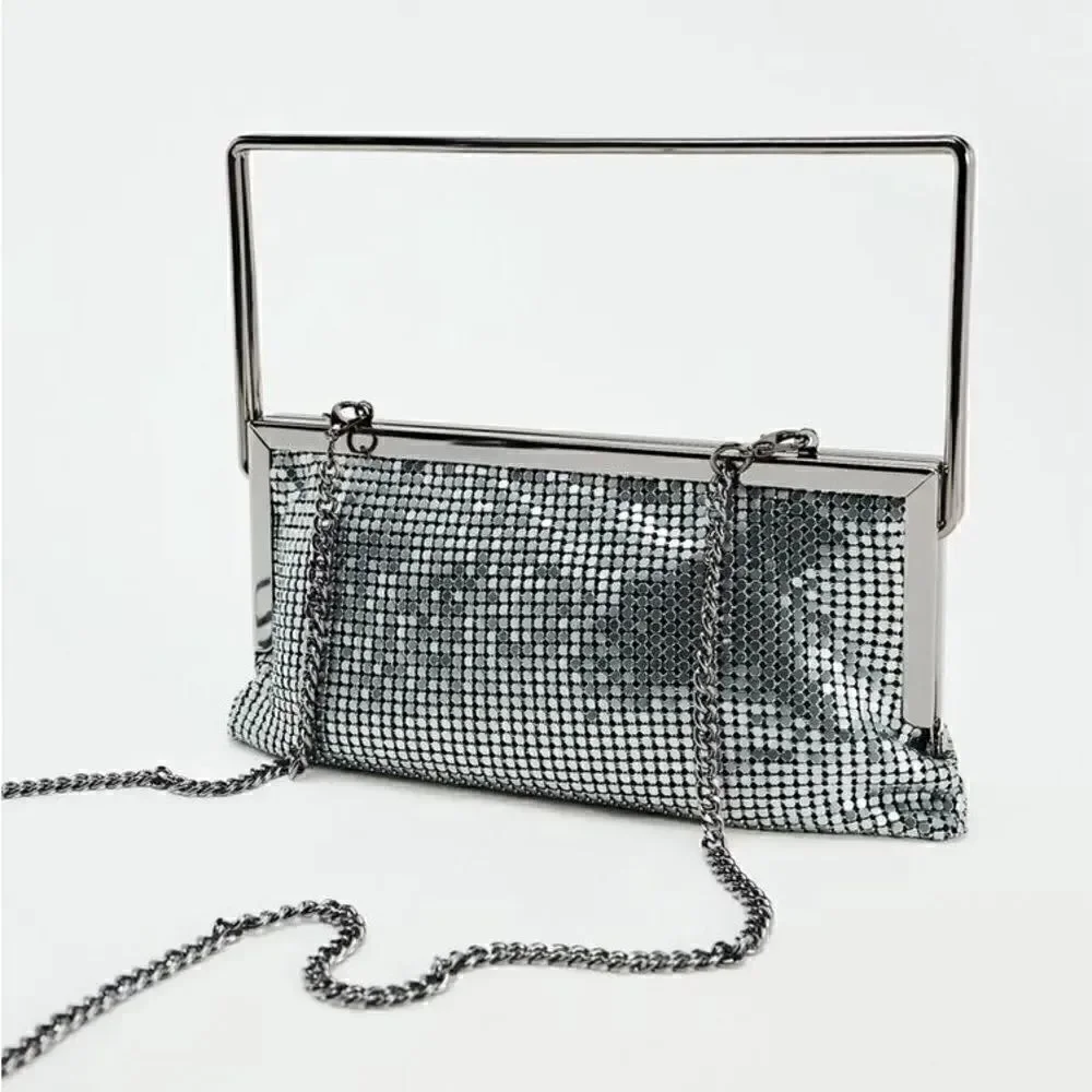 ZARA METAL MESH CROSSBODY BAG - Picture 3 of 6